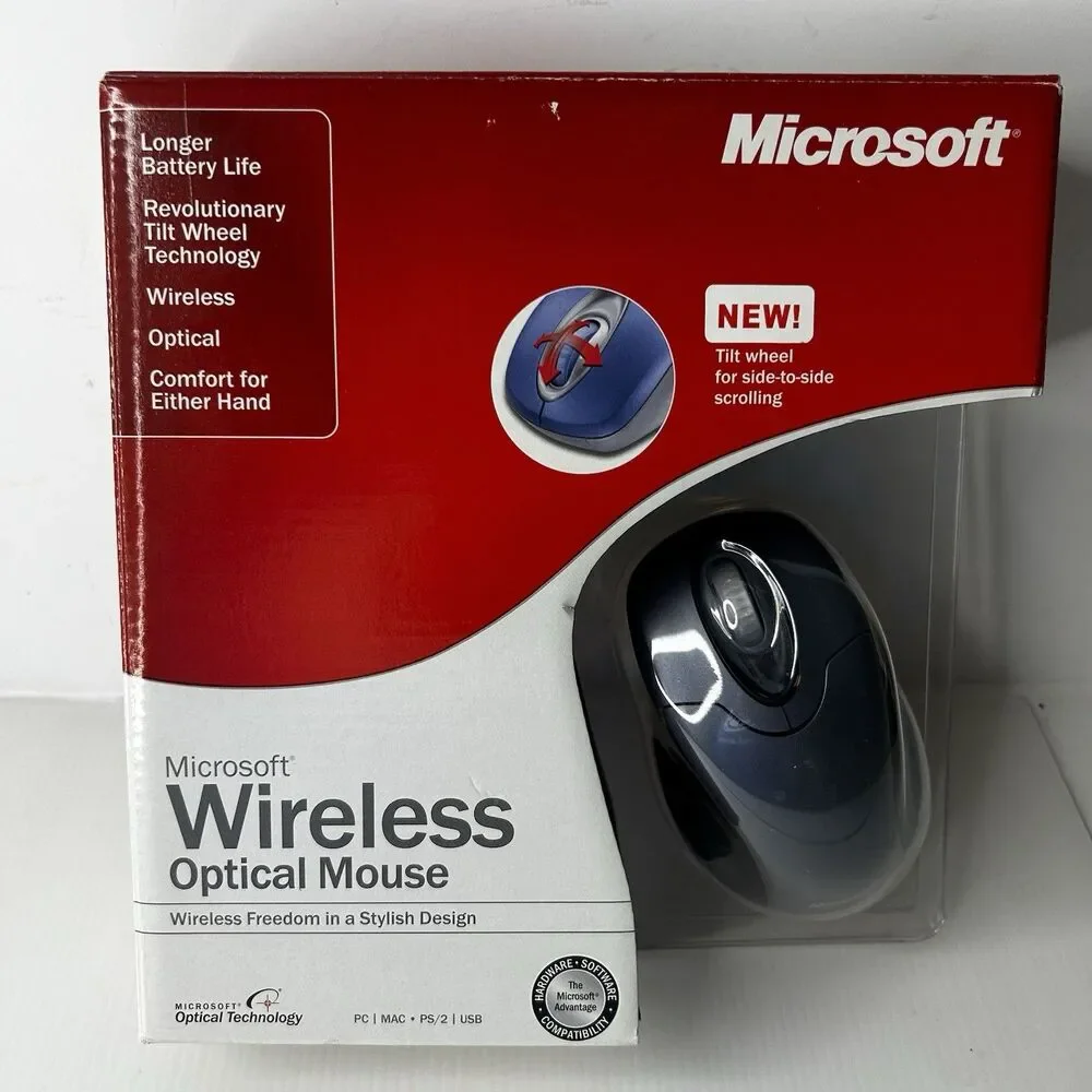 Microsoft Wireless Optical Mouse Part No. X09-49261 Tilt Wheel